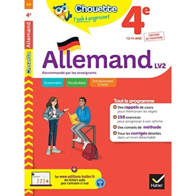Abbildung von Chouette Allemand 4e LV2 (A1+, A2): cahier de révision et d&#039;entraînement recommandé par les enseignants