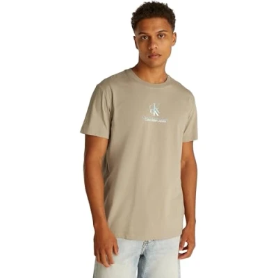 Abbildung von Calvin Klein Jeans Shadow LOGO TEE Tshirt print, Herren, Größe: XXS, Aluminum