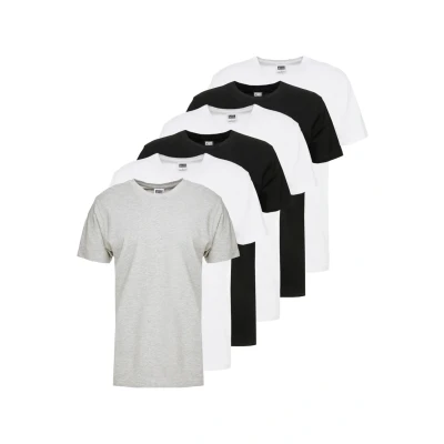 Abbildung von Urban Classics Basic TEE 6 PACK Tshirt basic, Herren, Größe: XL, White/black/grey