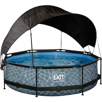 Abbildung von EXIT Pool mit Sonnensegel ø300cm Stone