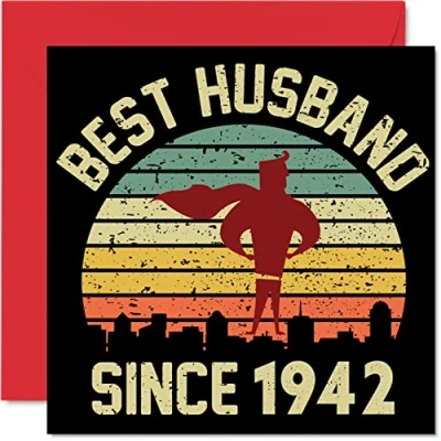Abbildung von 82. Karte Hochzeitstag Jahrestag für Ehemann Bester Alles Gute zum Hochzeits Jubiläum Karten den Partner, 145mm x Grußkarten Zweiundachtzig Jahrestage