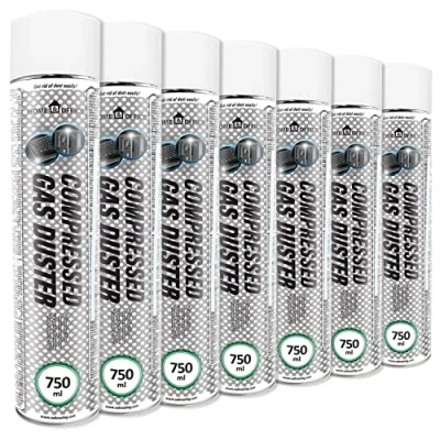 Abbildung von Reinigungspray 7X 750ml AABCOOLING Home&amp;Office Druckluftspray Gas Duster K3, Druckluft, Pressluft Dose, Reinigungsgeräte, Büromaterial