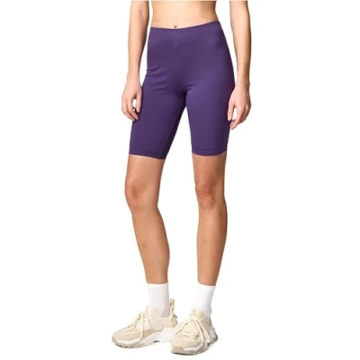 Abbildung von Merry Style Damen Sport Leggings kurz Sportleggings Radlerhose Sporthose aus Baumwolle MS10 200 (Purpur,XL)