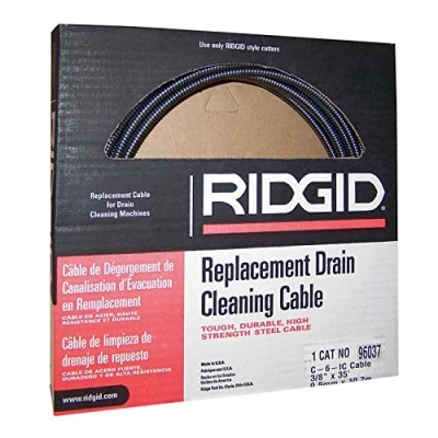 Abbildung von RIDGID 96037 Modell C 6IC Spirale mit Innenseele 3/8 Zoll (10 mm) x 35 ft (10, 7 m) Außenkupplung für K 39, 40, 45, 50 Adapter
