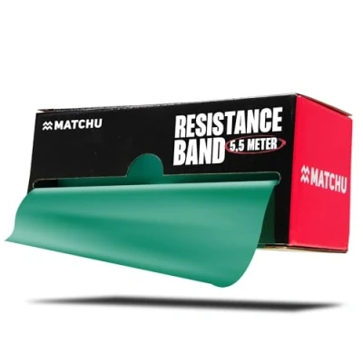 Abbildung von Widerstandsband Rolle 5.5 Meter x 14 cm Fitnessband Grün
