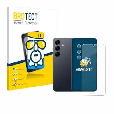 Abbildung von BROTECT Schutzglas für Samsung Galaxy S25 Plus (Display+Kamera) Schutzfolie Panzer Folie Glas [Extrem Kratzfest 9H, Anti Fingerprint,
