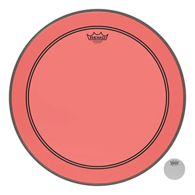Abbildung von Remo Schlagzeugfell Colortone Powerstroke 3 clear Bass Drum 20&quot; rot P3 1320 CT RD