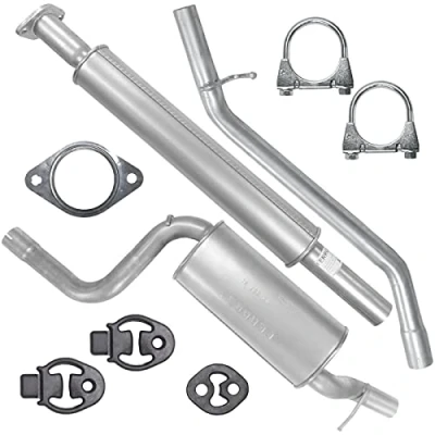 Abbildung von Schalldämpferset Mitteltopf Auspuff Endtopf Abgasrohr+ Montagesatz für 2.0 D Volvo S40 2 II V50