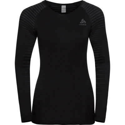 Abbildung von ODLO CREW NECK Performance Light Langarmshirt, Damen, Größe: XL, Black