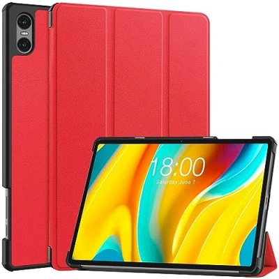 Abbildung von GIOPUEY Hülle Kompatibel mit Teclast T50 Pro, Flip Case [Bracket Funktion] 360 Schutz Rot
