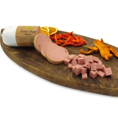 Abbildung von Paw Natural Hundewurst schnittfest 3x400g Huhn Wurst Gluten &amp; getreidefrei aus frischem Fleisch gesunder Tiere (Huhn, 3x400gr)