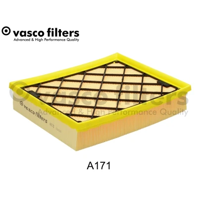 Abbildung von DAVID VASCO A171 Luftfilter 50 199 247 rechteckig Filtereinsatz mit integriertem Gitter FORD: Mondeo 5 Kombi, S Max Mk2, Schrägheck