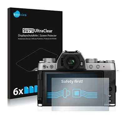 Abbildung von Savvies 6 Stück Schutzfolie für Fujifilm X T200 Displayschutz Folie Ultra Transparent