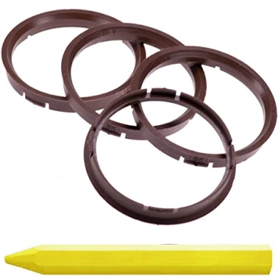 Abbildung von 4X Zentrierringe Braun 73,0 mm x 66,6 + 1x Reifen Kreide Fett Stift