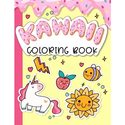 Abbildung von kawaii coloring Book: a cute colouring book for adults and kids, with 40 relaxing zen doodle pages.