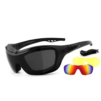 Abbildung von Helly No.1 Bikereyes Motorradbrille bandit 2, inkl. 3 Paar Wechselgläser, Band und Bügel