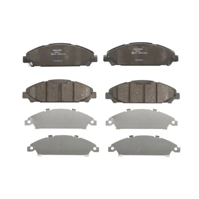 Abbildung von DELPHI LP3255 Bremsbelagsatz mit akustischer Verschleißwarnung Anti Quietsch Blech Zubehör FORD USA: Mustang Mk6 Cabrio, Coupe