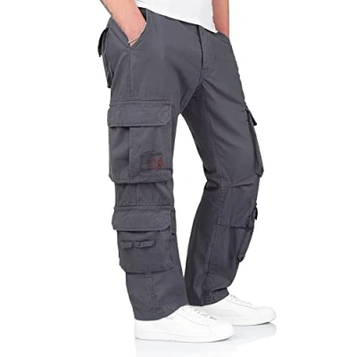 Abbildung von Surplus Raw Vintage Airborne Slimmy Herren Cargo Hose, Anthrazit, M
