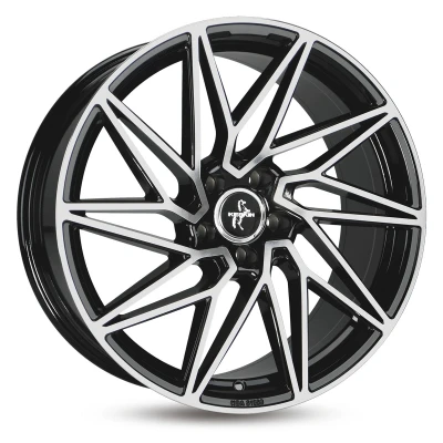 Abbildung von KESKIN 5 loch 20Zoll 112mm Alufelge KT20 Future mattschwarz Front poliert KT208520511245BFP Felge