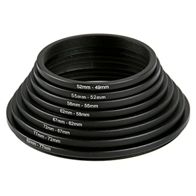 Abbildung von ayex Step Down Ring Set 8 Teilig Objektiv Adapter Filter Reduzierringe in Größen Universal passend