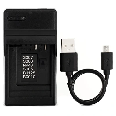 Abbildung von CGA S005 USB Ladegerät für Panasonic Lumix DMC FS1, FS2, FX01, FX07, FX10, FX12, FX150, FX180, FX3, FX50, FX8, FX9, LX1, LX2 Kamera und Mehr