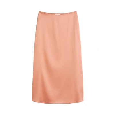 Abbildung von Marc O&#039;Polo Ausgestellter AUS Stretch Alinienrock, Damen, Größe: 32, Mellow peach