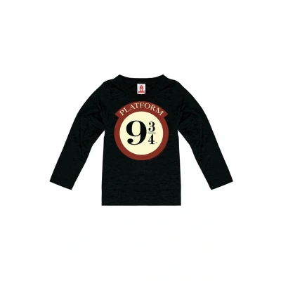 Abbildung von Logoshirt Harry Potter Langarmshirt für Kinder, Größe: 128, Schwarz
