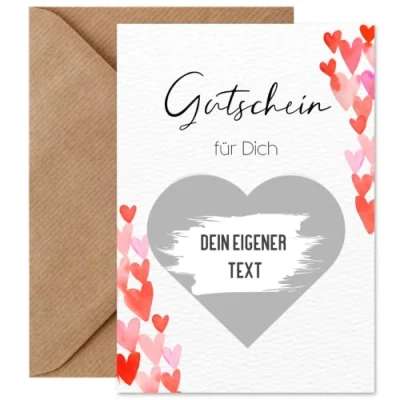 Abbildung von Things of Happiness Postkarte Rubbelkarte zum Beschriften + Briefumschlag aus Naturpapier, Geschenk