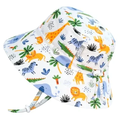 Abbildung von Jan &amp; Jul Jungen Baumwoll Bucket Hat, Verstellbarer Sonnenhut mit 50+ UPF für Babys und Kleinkinder (M: 6 24 Monate, Safari)