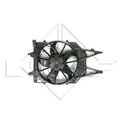 Abbildung von NRF 47475 Lüfter 375 12 100 mit Kühlerlüfterrahmen (Zarge) FORD: Focus Mk1 Schrägheck