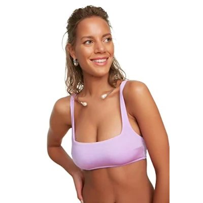 Abbildung von TRENDYOL Women&#039;s Oberteil Bikini Top, Lila, 34