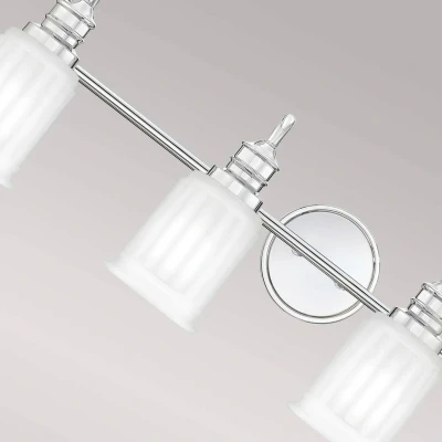 Abbildung von Quoizel QZ SWELL4 PC BATH Badezimmerleuchte Swell G9 LED 3.5W IP44 Stahl, Glas; Chrom poliert L:17.1cm B:81.3cm Ø81.3cm