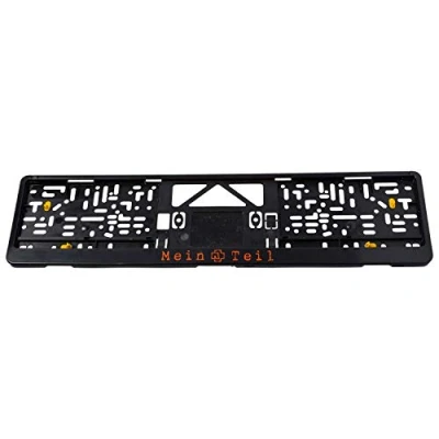 Abbildung von Rammstein Auto Kennzeichenverstärker Mein Teil schwarz orange, Offizielles Band Merchandise KFZ Nummernschild Halterung