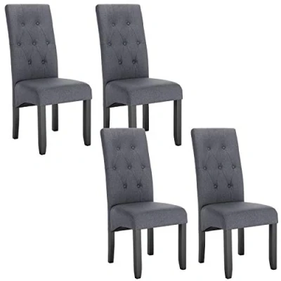 Abbildung von Woltu Esszimmerstuhl (Set, 4 St), Küchenstuhl mit Massivholz Beine, Leinen