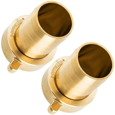 Abbildung von POPPSTAR 2X Schlauchverbinder 1 1/4 Zoll Messing (inkl. Überwurfmutter mit Flachdichtung) Schlauchverschraubung 1/4“ Innengewinde auf Schlauchtülle (32mm)