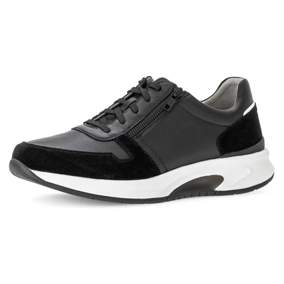 Abbildung von Gabor Rollingsoft Keilsneaker, Schnürschuh, Komfortschuh, Freizeitschuh, Weite G 1/2 (weit)