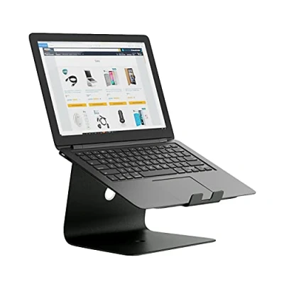 Abbildung von Slabo Notebookhalterung Laptopständer für Mac Book/MacBook Air/MacBook Pro/alle Notebooks/Laptops Aluminium SCHWARZ/Black