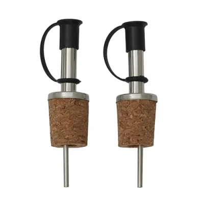 Abbildung von COOK CONCEPT Korkstopper Pourer, Silber schwarz, One Size
