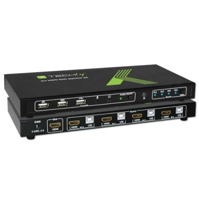 Abbildung von Techly 4x1 USB KVM 4Kx2K IDATA HDMI4U Hdmi Switch, Schwarz