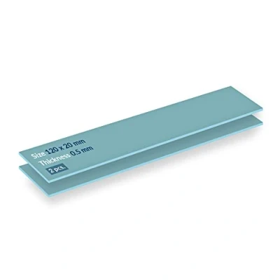 Abbildung von ARCTIC TP 2 (APT2560): Wärmeleitpad, Economic Thermal Pad, 120 x 20 0,5 mm (2 Stück) Exzellente Wärmeleitung, geringe Härte, idealer Gap Filler, einfache Installation, sichere Handhabung Blau