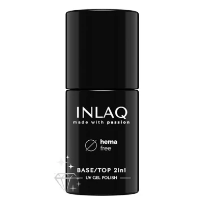 Abbildung von INLAQ® Hema Free Base Top 2in1 UV &amp; Coat Premium Gel Nail Polish und Nagellack von Di 6ml