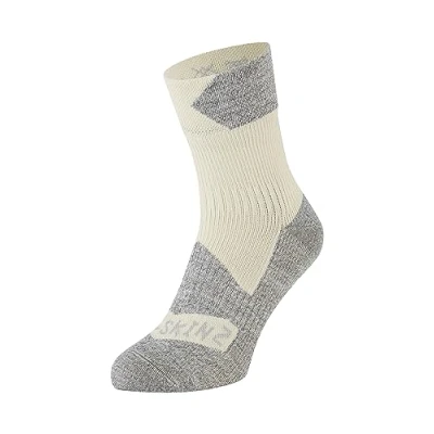 Abbildung von Sealskinz Bircham Waterproof All Weather Ankle Length Sock Cream/Grey Marl M
