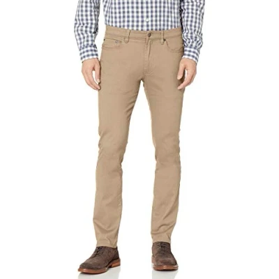Abbildung von Amazon Essentials Herren 5 Pocket Stretch Twillhose, Skinny Passform, Khakibraun, 33W / 32L