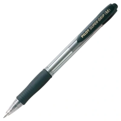 Abbildung von Pilot Super Grip Druck Kugelschreiber 1,0 mm Schreibspitze 0,4 Strichbreite 12 Stück schwarz