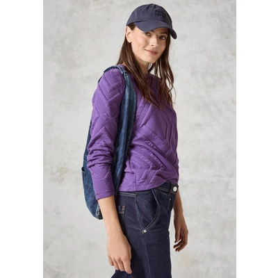Abbildung von Cecil Langarmshirt, Damen, Größe: Medium, Lila