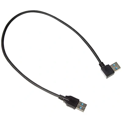 Abbildung von System S USB 3.0 Typ A 90 Winkel rechts gewinkelt auf Adapter Datenkabel Ladekabel Kabel 40 cm