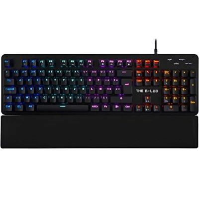 Abbildung von THE G LAB Keyz Carbon E RGB Mechanische Gaming Tastatur (Blauer Schalter) (schwarz)