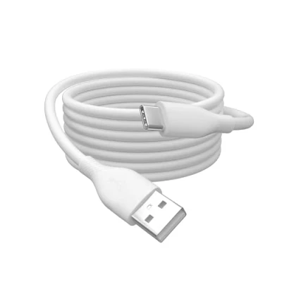 Abbildung von DIGITUS USB 2.0 Anschlusskabel 2m A zu Typ C High Speed 480 Mbit/s 60W Power Delivery flexibles Silikonkabel Weiß für iPad, iPhone, Android Smartphones, Tablets, Laptops