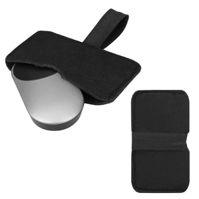 Abbildung von kwmobile Tasche kompatibel mit Apple Magic Mouse 1 / 2 Logitech Pebble Wireless Hülle Filz Cover für Computer Maus Schutzhülle PC Schwarz