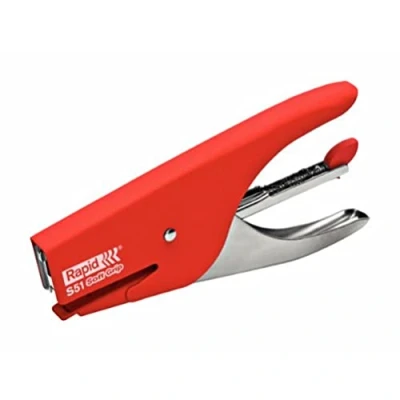 Abbildung von Rapid 10538747 Heftzange S51Soft Grip, Metall, 12 Blatt, rot